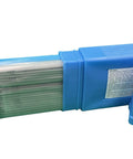 E7018 3 16th Inch Welding Rod For All Position With Low Hydrogen Iron Powder Coating Low Spatter And Steady Arc 5 Pound Box For Carbon Steel And High Tensile Steel High Deposition Pro Grade By STARTECHWELD, packaged in a blue box with exposed electrodes