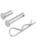 12Pcs 304 Stainless Steel M3 X 65 And M8 Clevis And Hitch Pin Assortment Kit showing single hole clevis and cotter pins