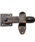 Elath Antique 5 Inch Cast Iron Heavy Duty Front Entry Flip Gate Latch In Oil Rubbed Bronze for vintage doors and fences