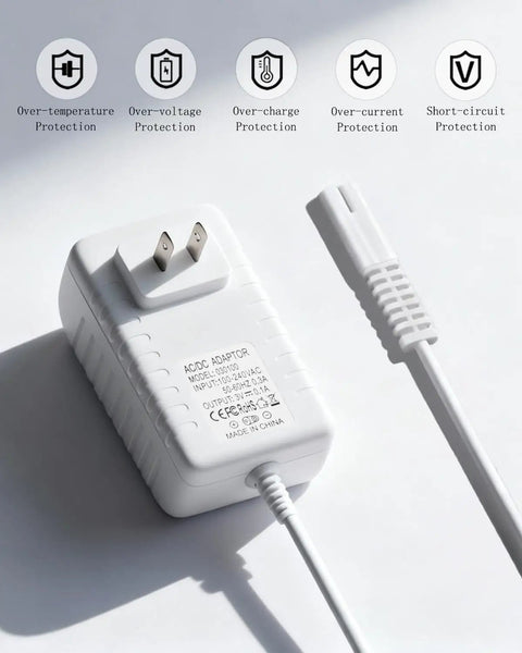 Replacement Power Cord For Water Flosser WP360 WP360W WP450 WP450W 3V SixPointFiveFeet Adapter Featuring Over Voltage And Over Current Protection 2 Prong Connector