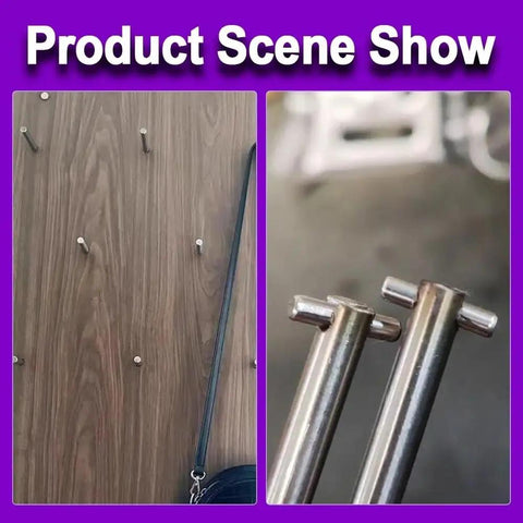Pro Grade Stainless Steel Cylindrical Locking Pins Assortment Kit With M4 M5 M6 M8 Sizes For Precision Locating And Assembly Dowel Fasteners In Handy Organizer Case 20 To 150 Pieces, stainless pins in wood panel