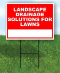 Red 18x24 Inch Single Sided Yard Sign With Stand For Lawn Messaging Coroplast Outdoor Signage Write On Me Writable Surface Durable Weatherproof Yard Sign For Home Garden Driveway And Event Vibe displaying 'Landscape Drainage Solutions for Lawns'