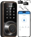 Keyless Entry Smart Lock With App Control And Touchscreen Keypad, 5 In 1 Access Including App, Fob, Password, Key, And Thumb Turn