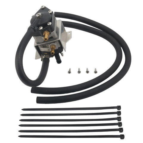 VRO Rebuild Fuel Pump For Evinrude Johnson Outboard Motors V6 V8 200HP 225HP 250HP 300HP And V4 120HP 130HP 140HP Looper Outboard Boat Motor Replaces 5004558 5004559 5004562 5007420 with mounting hardware and hoses