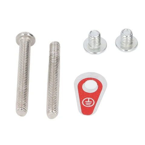 Rock Solid Round Recessed Floor Outlet Kit Featuring Heavy Duty Stainless Steel Case And Dual 20A Three Prong Electrical Sockets No Fuss Install For Home Offices And Commercial Retail, includes screws and grounding tag.