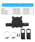 High Power Electric Drill Pump For Water Gasoline Oil Diesel Fluid Transfer With Self Priming Heavy Duty Build And High Pressure Efficiency For Fast Work Jobs, showing pump control regulator and accessories.