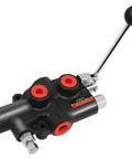 Auto Return Detent Valve for Log Splitters 25 GPM High Flow Hydraulic Valve 3500 PSI Rating Built Tough With One Half Inch Work Ports And Three Quarter Inch In Out Ports Durable Cast Iron Body