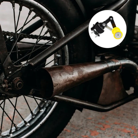 Dope Metal And Plastic Chain Tensioner Kit That Slaps Riders Hard With Roller Guide For Smooth Riding And Ultimate Safety On Any Ride. Rear bike wheel with chain tensioner kit and yellow roller guide