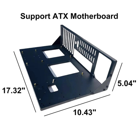 ATX PC Test Bench Case For DIY Gaming Builds Open Frame Chassis with thickened SPCC metal, wide GPU clearance, easy install