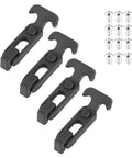 Rugged T Handle Draw Latch Kit 4 Piece With M5 Thread For Motorhomes Trailers Toolboxes And Coolers Rubber Lock Latch Set