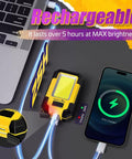 2 Pack Portable Led Rechargeable Work Light With Magnetic Base And Hanging Hook connected to phone and laptop