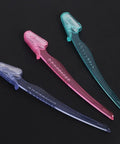 Women Foldable Eyebrow Razor For Safe Precise Hair Removal Effortless Brow Shaping With Sturdy Stainless Blades portable set in pink, blue, and green.