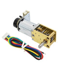 High Performance Gw12-N20 Micro Gear Motor With Abrupt Encoder Output For Robotic Arms And Automation Projects Featuring Stable Low Speed DC Operation At 3 Or 6 Volts To Power Your DIY Builds Effortlessly with multi-colored wires.