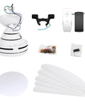Components of Dope 40 Inch Indoor Ceiling Fan With LED Light Remote Control White Finish Five Blade Motor Included Energy Efficient 23W