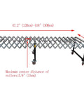 Unpowered Portable Flexible Conveyor With Height Adjustable 29.5 to 45.3 Inches And Expandable Length From 47.2 to 118 Inches Roller Table