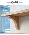 Sturdy Wood Triangle Shelf Brackets For Floating Shelves Wall Mounted L Shaped Supports with laminate display