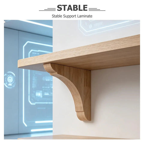 Sturdy Wood Triangle Shelf Brackets For Floating Shelves Wall Mounted L Shaped Supports with laminate display