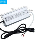 All Weather 100W 12V DC LED Driver Power Supply IP67 Waterproof Outdoor Transformer with cable and three prong plug