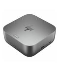 Top Tier Thunderbolt 4 Docking Station With 280W Usb C Power And Triple Monitor Hookup Plug And Play Taa Certified Hub For Hassle Free Laptop Upgrades In Sleek Grey Renewed Build, silver rectangular device with multiple ports.