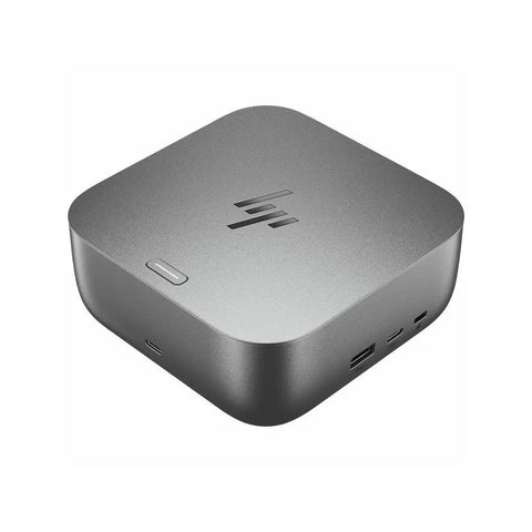 Top Tier Thunderbolt 4 Docking Station With 280W Usb C Power And Triple Monitor Hookup Plug And Play Taa Certified Hub For Hassle Free Laptop Upgrades In Sleek Grey Renewed Build, silver rectangular device with multiple ports.