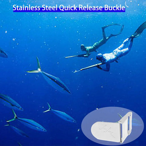 Freedivers underwater with fish and close-up inset of Beginner Friendly Dive Belt Kit With Weights, 4 Pockets And Quick Release Buckle.
