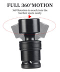 Half Inch Drive 18mm Metric Shallow Universal Swivel Impact Socket 6 Point CR MO Chrome Moly For Heavy Duty Auto Tools Built Tough Premium Impact Grade Chrome Finish With 360 Degree Flexible Reach, 360° swivel view