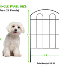 28 Pack Decorative Garden Fence Panels Outdoor Yard Friendly 24 Inch High 13 Inch Wide 30 Feet Long Coated Metal Rust Proof
