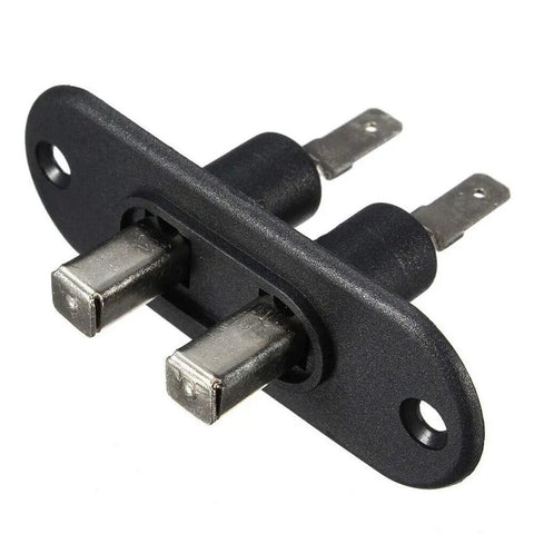 Sliding Door Contact Kit With Metal Power Transfer Connector For Central Locking Actuators, Waterproof Dustproof Spring Pin Hardware For Trucks And Utility Vehicles, Black, black metal P-3 door frame mount with two spring pins