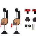 Bench Dog Clamp Set 2 Pack Press On Gear Locking With One Hand Operation High Medium Low Clamping Force for woodshop table