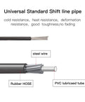 Rugged 4mm Lined Shift Cable Housing Kit For Mountain And Road Bikes, 3 Meters, showing steel wire and PVC lubricated tube