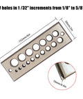 Premium A2 Steel Wood Dowel Plate Maker 17 holes 152x50mm for hardwood projects crafting slick joints