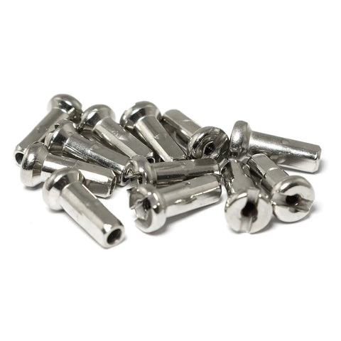14G MTB Spokes With Nipples, 260mm, 304 Stainless Steel, Black Finish, 12mm copper caps, close-up view of nipples