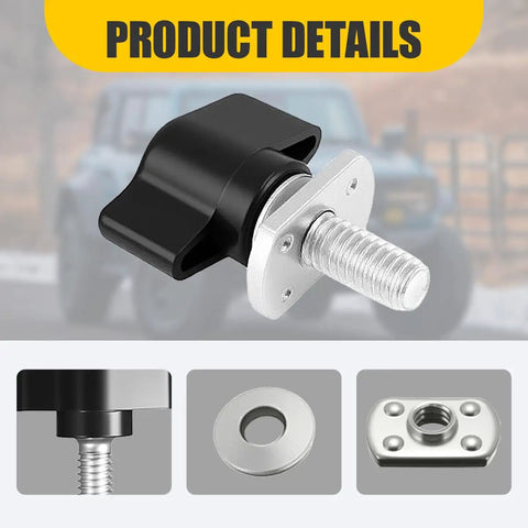 Rock Solid Quick Swap Thumb Screw Kit For Hard Tops And Side Windows Universal Fit Rust Proof stainless steel thumb fasteners with washer