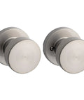 Pismo Interior Passage Door Knob For Closet And Hallway Doors Non Locking Satin Nickel With Microban Protection Easy DIY Install