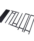 Heavy Duty Metal 3D Printer Filament Rack 7 Tier Holds 84 Spools Massive Top Shelf Wall Storage Organizer parts laid out separately.