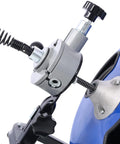 Close-up of Heavy Duty Electric Drain Auger With 60 Foot Cable showing quick swap blade mechanism and adjustable part.