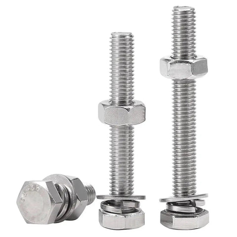 All In One Hex Bolts Nuts And Washers Kit In 304 Stainless Steel M6 M8 M10 Assorted Sizes For Heavy Duty Fastening DIY Projects Auto Repairs Home Improvement And Outdoor Gear, bolts with nuts and washers