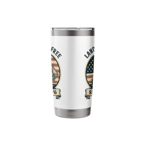 Patriotic Stainless Steel Insulated Tumbler With Vintage American Flag Sailboat Design Red White And Blue Vibes Keeps Your Drink Ice Cold Or Hot Perfect For 4th Of July Celebrations And Independence Day American Pride