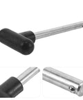 Beefy Heavy Duty Weight Stack Replacement Pins For Gym Equipment Three Eighths Inch Diameter And Four Inch Locking Length Chromium Plated Steel With T Shaped Handle Safe Load Pin For Home Gym And Weightlifting.