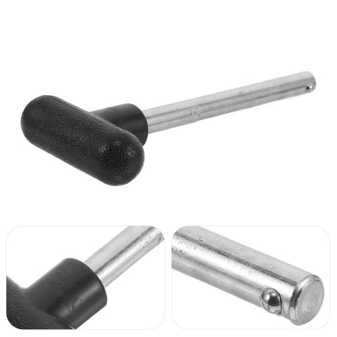 Beefy Heavy Duty Weight Stack Replacement Pins For Gym Equipment Three Eighths Inch Diameter And Four Inch Locking Length Chromium Plated Steel With T Shaped Handle Safe Load Pin For Home Gym And Weightlifting.