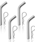 Four Pack Steel Trailer Hitch Pin And Clip With Grooved Head Fits 2 Inch Or 2 And A Half Inch Receivers 5/8 Inch Diameter Towing Pin