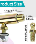 Throttle Disconnect Quick Release Ball Joint Kit with large and small ball heads, steel, dimensions labeled, for carburetor.
