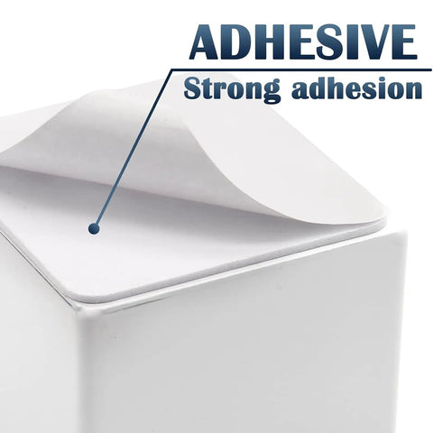 Close-up of self-adhesive tape showing strong adhesion on furniture risers for improved clearance, 1.2 inches height.