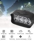 Ultra Bright Universal Headlight 12V To 100V LED Light showcasing clear night vision and easy install benefits for bikes and trikes