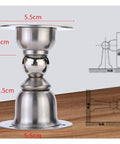 Heavy Duty Stainless Steel Door Stops With Strong Magnetic Catch Prevent Slamming Double Sided Adhesive Mount Red Bronze Finish side view with dimensions