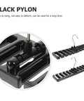 Set Of 2 Black Mens Belt And Tie Hangers To Keep Your Closet Swag On Point showing multi-slot hook rack and sturdy design.