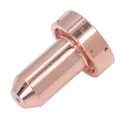 9 8211 Brass Plasma Cutting Torch Nozzle For SL60 SL100 60A Replacement Pro Grade Brass Tip, close-up angle showing details.