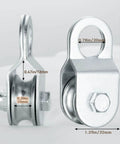 Open Cable Pulley Block With Built-In Bearings For Smooth Lifting, Dual-Sided Opening Design For Easy Rope Insertion, 32mm steel pulley
