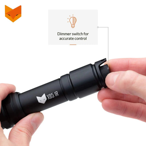 Infrared Night Vision Flashlight 850nm IR Illuminator For Night Vision Devices, 5W LED with dimmer switch in use