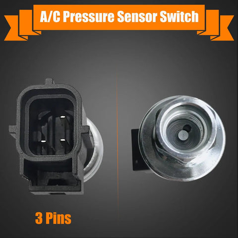 AC Pressure Sensor Switch Replacement for Dodge Ram 1500 2500 3500 and Jeep Liberty Grand Cherokee 2002 to 2004 Air Conditioning Clutch Pressure Sensor OE Replaces 5072138AA 5073617AA
